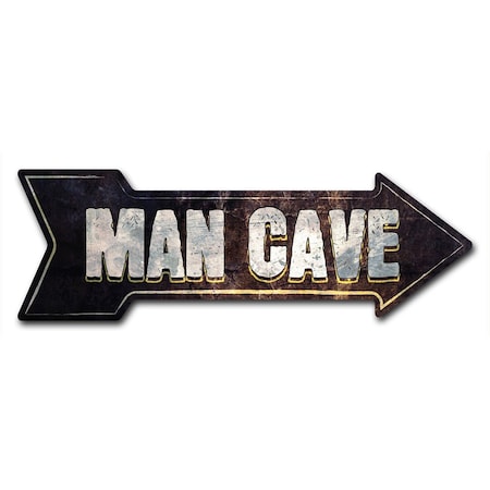 Man Cave Arrow Decal Funny Home Decor 30in Wide